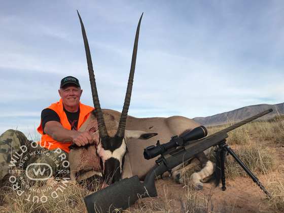 Bighorn sheep, Persian ibex, barbary sheep and oryx taken on guided New Mexico hunts